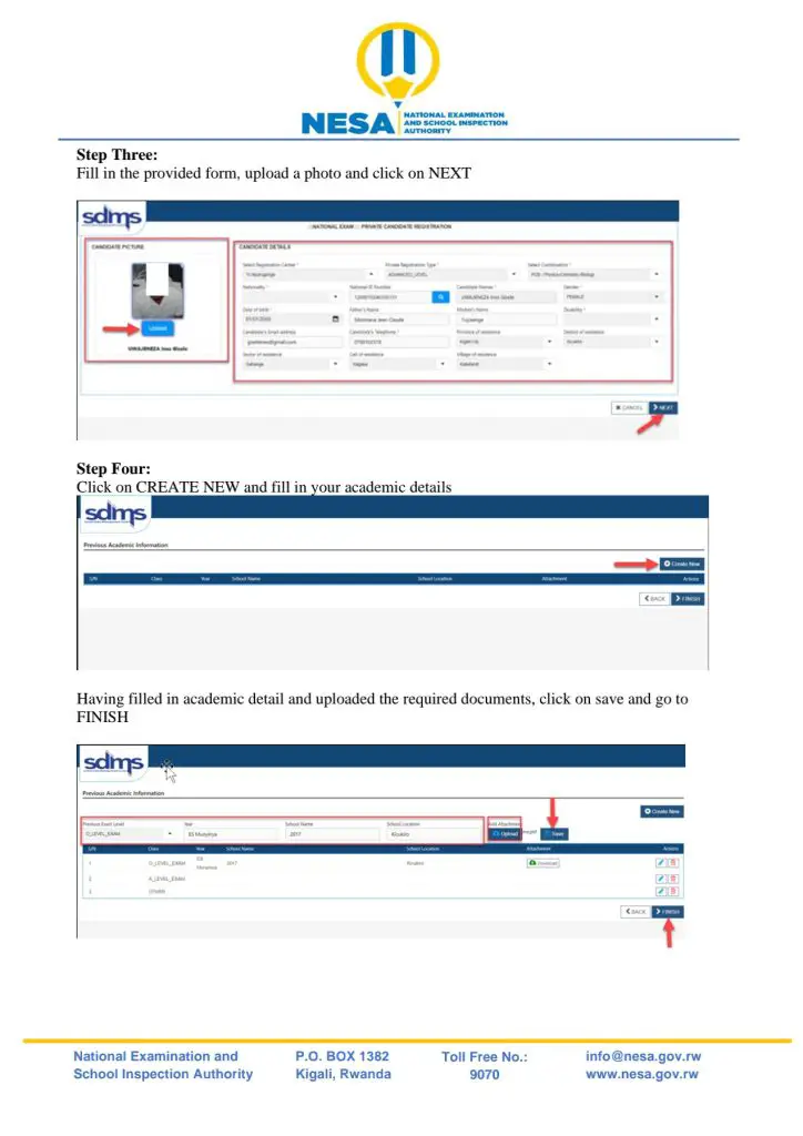 NESA OFFICIAL GUIDELINES FOR PRIVATE CANDIDATES REGISTRATION PROCESS IN